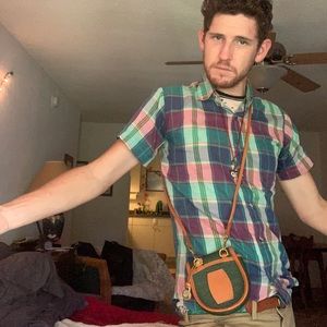 Dooney & Bourke vintage green leather belt pouch